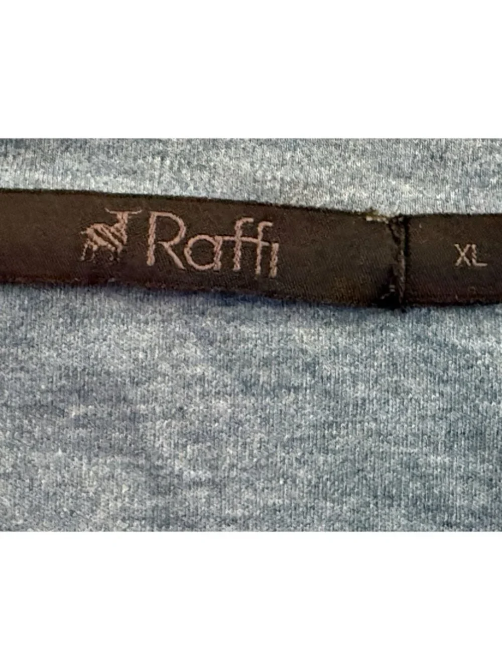 Raffi Mens Blue Long-Sleeve Cotton Henley Shirt XL Casual Lightweight Comfortabl